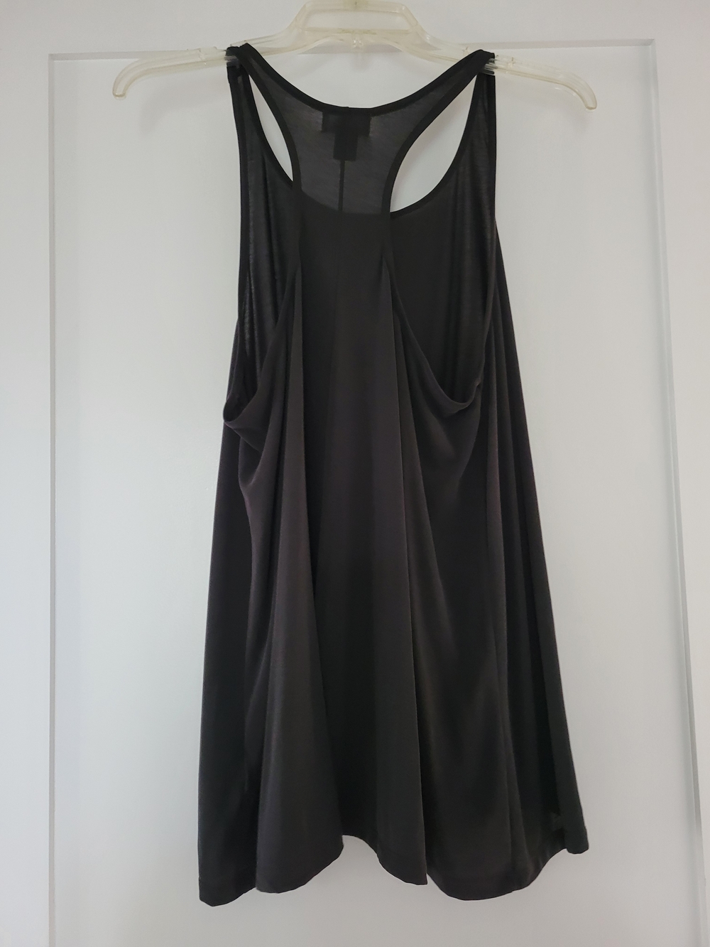 Old Navy Black Draped Racerback Tank Top